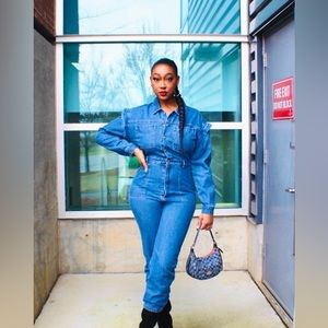 Fashion Nova Day To Night Denim Jumpsuit